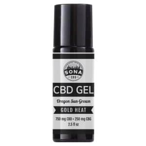 SONA Sport CBD/CBG Roll-On Gel, Gold Heat 1000mg