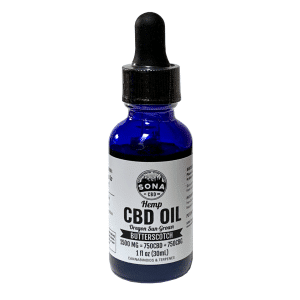 SONA 1:1 CBD + CBG Hemp Oil, Butterscotch Flavor 1500mg